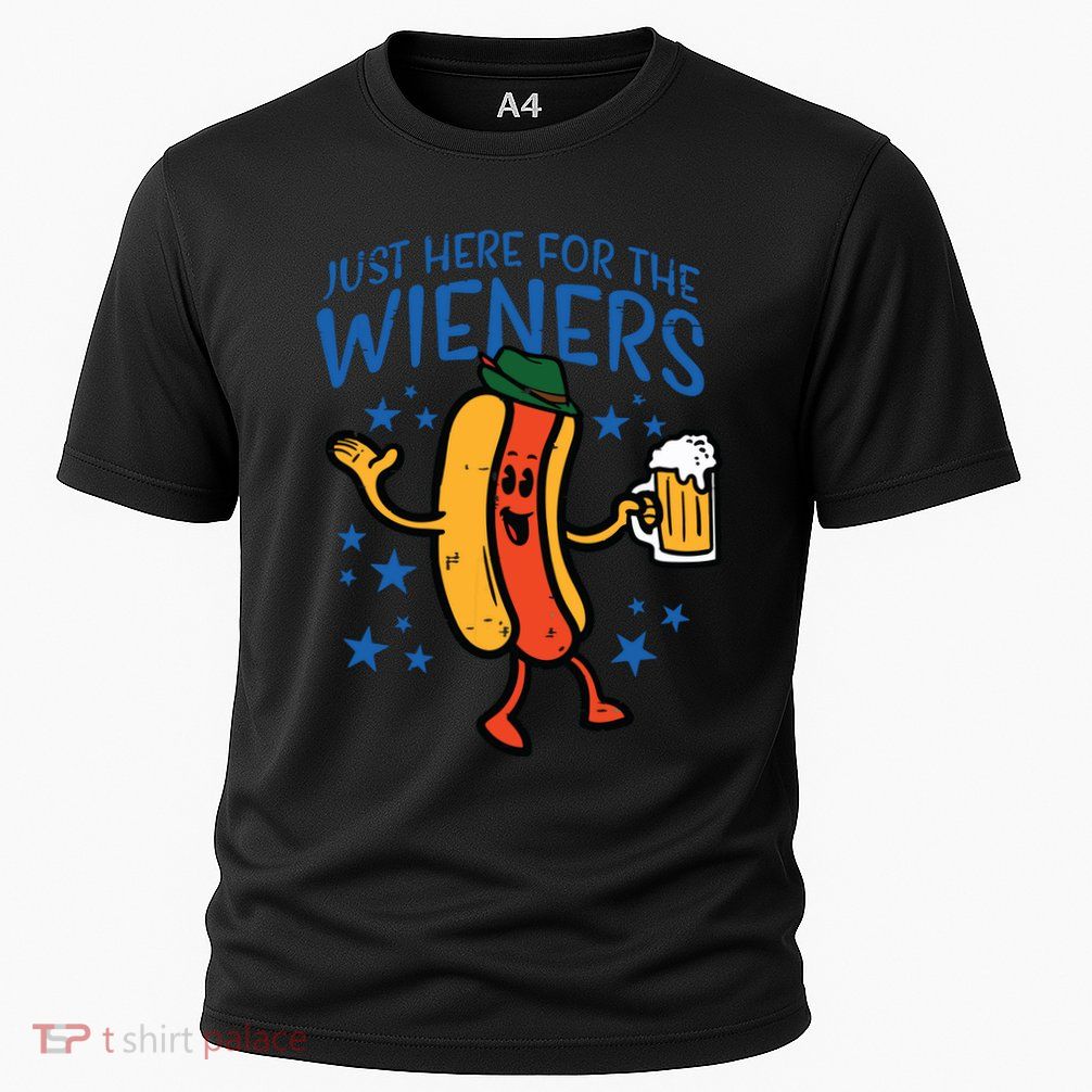 Just Here For The Wieners Hotdog Funny Oktoberfest Performance Shirt