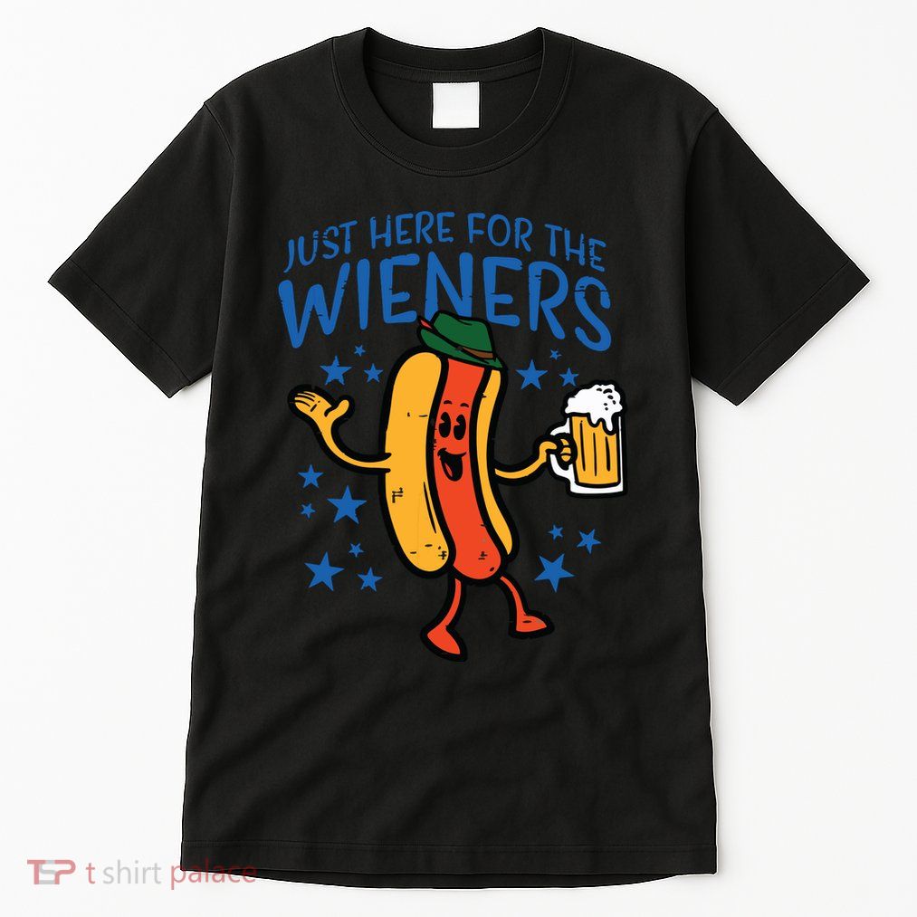 Just Here For The Wieners Hotdog Funny Oktoberfest Tall T-Shirt