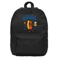 Just Here For The Wieners Hotdog Funny Oktoberfest 16 in Basic Backpack