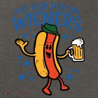 Just Here For The Wieners Hotdog Funny Oktoberfest Cotton Canvas Backpack