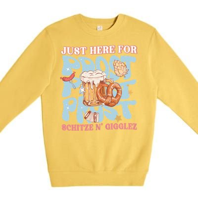 Just Here For Prost Oktoberfest Drinking Team Premium Crewneck Sweatshirt