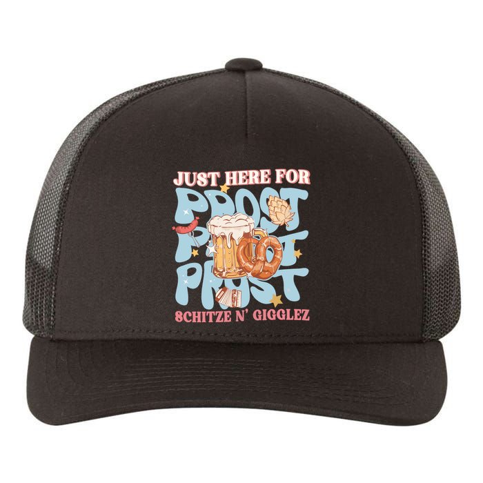 Just Here For Prost Oktoberfest Drinking Team Yupoong Adult 5-Panel Trucker Hat