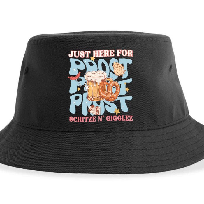 Just Here For Prost Oktoberfest Drinking Team Sustainable Bucket Hat