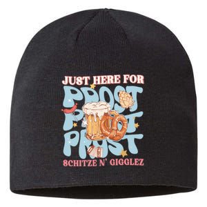 Just Here For Prost Oktoberfest Drinking Team Sustainable Beanie