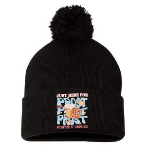 Just Here For Prost Oktoberfest Drinking Team Pom Pom 12in Knit Beanie