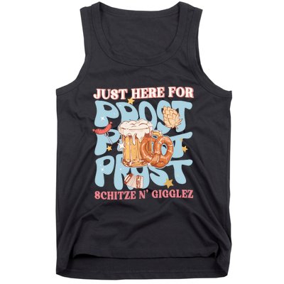 Just Here For Prost Oktoberfest Drinking Team Tank Top