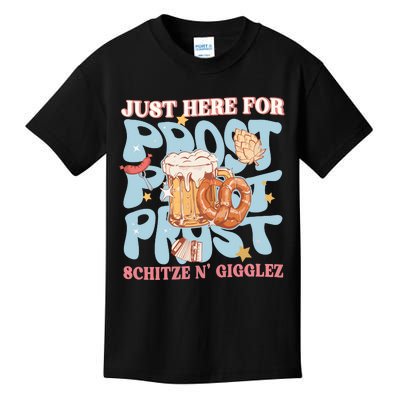 Just Here For Prost Oktoberfest Drinking Team Kids T-Shirt