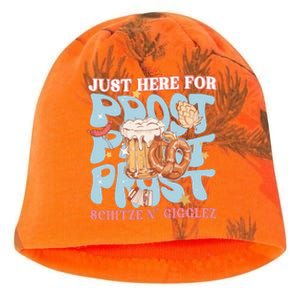 Just Here For Prost Oktoberfest Drinking Team Kati - Camo Knit Beanie