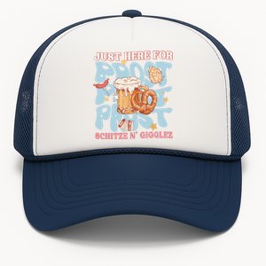 Just Here For Prost Oktoberfest Drinking Team Trucker Hat