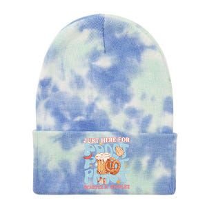 Just Here For Prost Oktoberfest Drinking Team Tie Dye 12in Knit Beanie