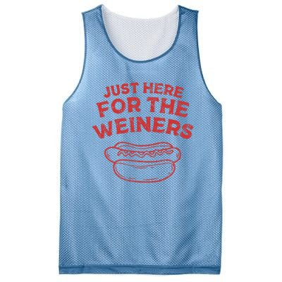 Just Here For The Wiener 4th Of July Mesh Reversible Basketball Jersey Tank