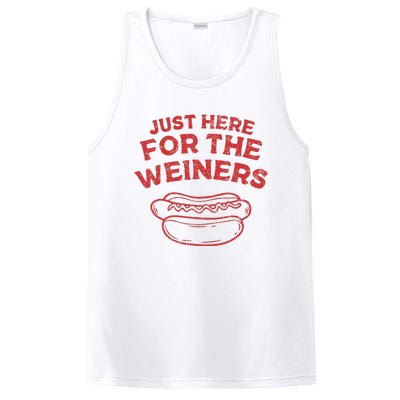 Just Here For The Wiener 4th Of July PosiCharge Competitor Tank