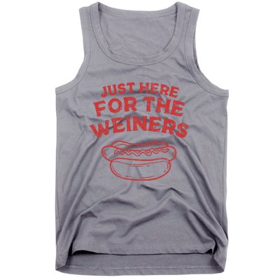 Just Here For The Wiener 4th Of July Tank Top