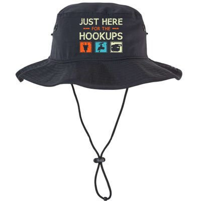 Just Here For The Hookups Camper Camping Rv Caravan Legacy Cool Fit Booney Bucket Hat