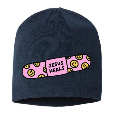 Jesus Heal Funny Christian Faith Healer Healing Sustainable Beanie