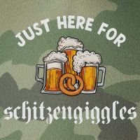 Just Here For Schitzengiggles Oktoberfest Drinking Team Legacy Tie Dye Trucker Hat