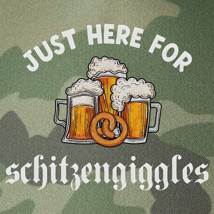 Just Here For Schitzengiggles Oktoberfest Drinking Team Legacy Tie Dye Trucker Hat