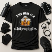Just Here For Schitzengiggles Oktoberfest Drinking Team Performance Shirt