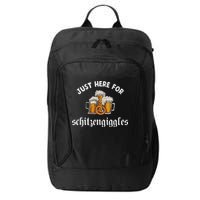 Just Here For Schitzengiggles Oktoberfest Drinking Team City Backpack