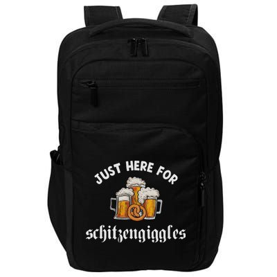 Just Here For Schitzengiggles Oktoberfest Drinking Team Impact Tech Backpack