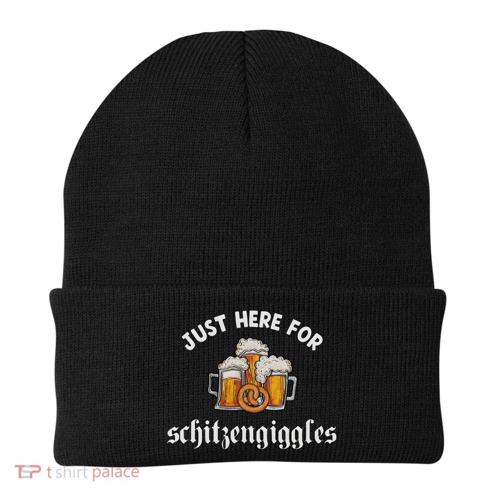 Just Here For Schitzengiggles Oktoberfest Drinking Team Beanie