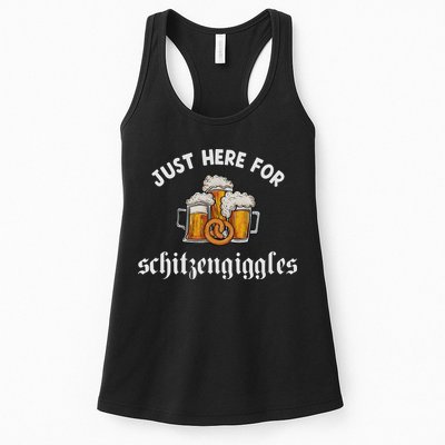 Just Here For Schitzengiggles Oktoberfest Drinking Team Womens Tank Top