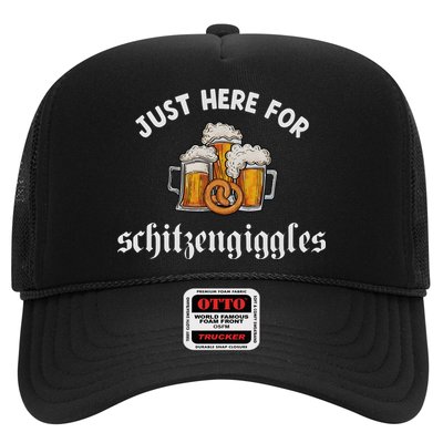 Just Here For Schitzengiggles Oktoberfest Drinking Team Trucker Hat