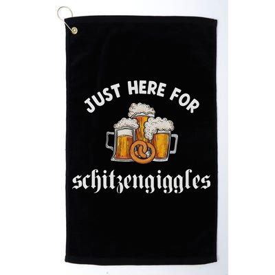 Just Here For Schitzengiggles Oktoberfest Drinking Team Golf Towel