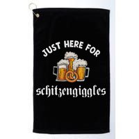 Just Here For Schitzengiggles Oktoberfest Drinking Team Golf Towel