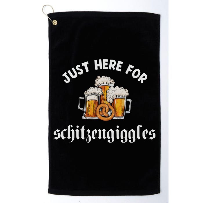 Just Here For Schitzengiggles Oktoberfest Drinking Team Golf Towel