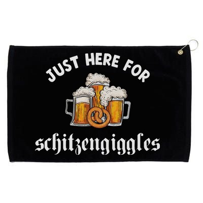 Just Here For Schitzengiggles Oktoberfest Drinking Team Grommeted Golf Towel