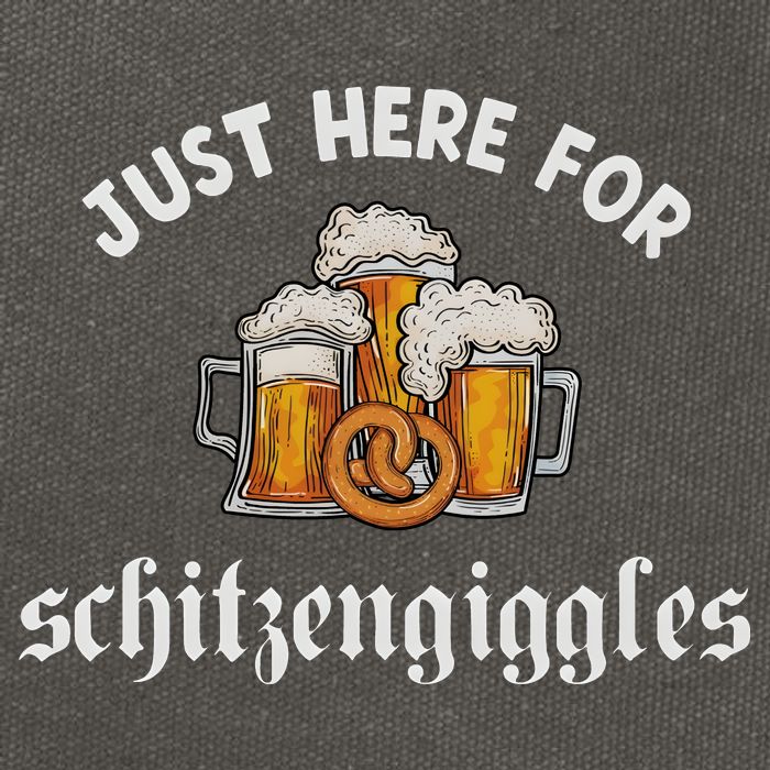 Just Here For Schitzengiggles Oktoberfest Drinking Team Cotton Canvas Backpack