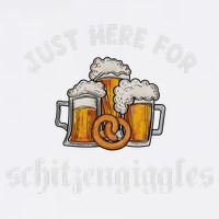 Just Here For Schitzengiggles Oktoberfest Drinking Team Garment-Dyed Sweatshirt