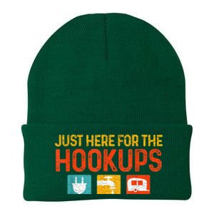 Just Here For The Hookups Motorhome Camping Rv Knit Cap Winter Beanie