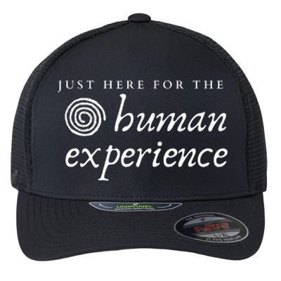 Just Here For The Human Experience Sacred Spiral Flexfit Unipanel Trucker Cap