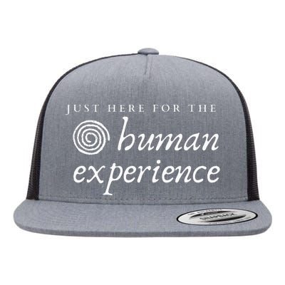 Just Here For The Human Experience Sacred Spiral Flat Bill Trucker Hat