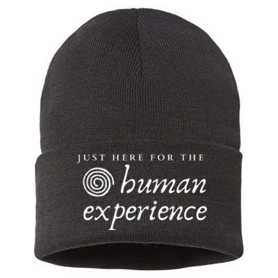 Just Here For The Human Experience Sacred Spiral Sustainable Knit Beanie