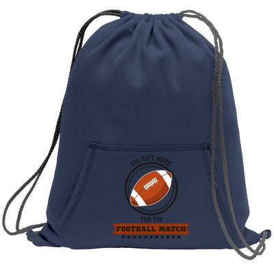 Just Here For The Football Match Graphic Sweatshirt Cinch Pack Bag