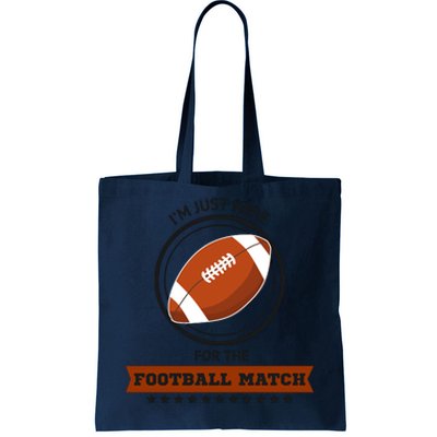 Just Here For The Football Match Graphic Tote Bag