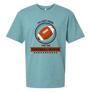 Just Here For The Football Match Graphic Sueded Cloud Jersey T-Shirt