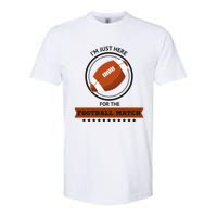 Just Here For The Football Match Graphic Softstyle CVC T-Shirt