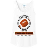 Just Here For The Football Match Graphic Ladies Essential Tank