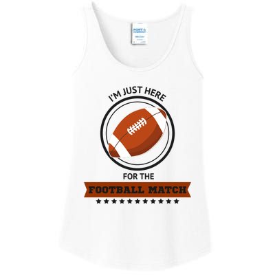 Just Here For The Football Match Graphic Ladies Essential Tank