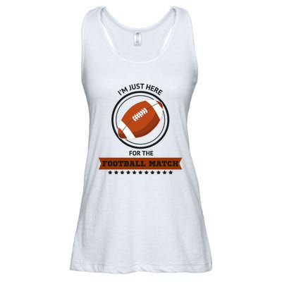 Just Here For The Football Match Graphic Ladies Essential Flowy Tank