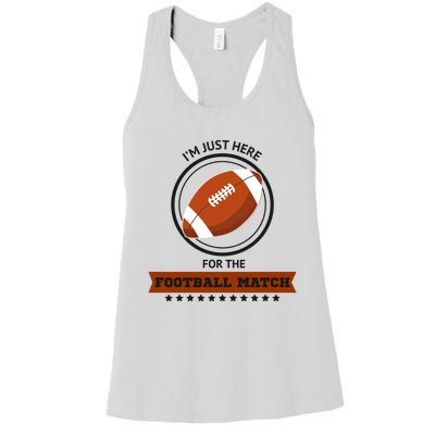 Just Here For The Football Match Graphic Women's Racerback Tank