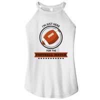 Just Here For The Football Match Graphic Women's Perfect Tri Rocker Tank