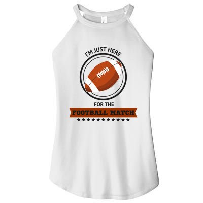 Just Here For The Football Match Graphic Women's Perfect Tri Rocker Tank