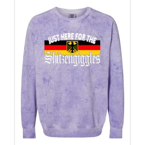 Just Here For The Shitzengiggles Oktoberfest Colorblast Crewneck Sweatshirt