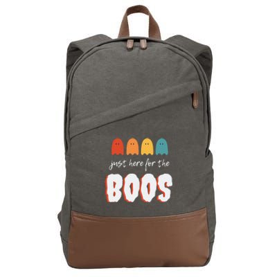 Just Here For The Boos Great Gift Cotton Canvas Backpack