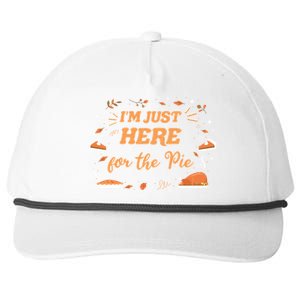 Just Here For The Pie Lover Thanksgiving Pumpkin Christmas Gift Snapback Five-Panel Rope Hat